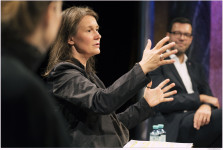 Alexandra Althoff (Stellv. Künstlerische Direktorin, Burgtheater), Anja Sczilinski (Leitung Burgtheaterstudio, Regisseurin) und Mag. Heinrich Himmer (Wiener Bildungsdirektor)